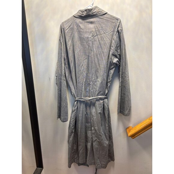 Polo Ralph Lauren Robe S/M Gray 100% Cotton Belted Long Sleeve - Picture 8 of 10